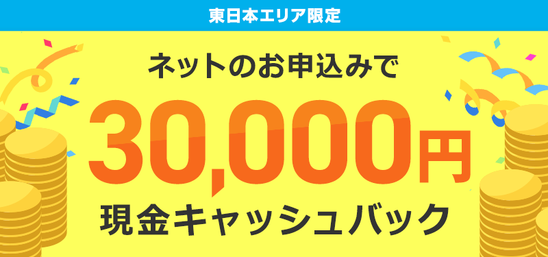 フレッツ光 【東日本】高額キャッシュバックキャンペーン